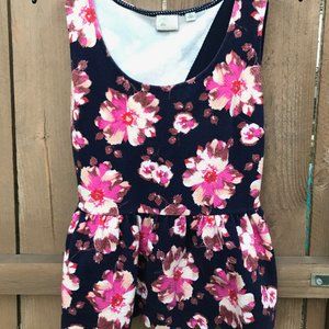 Anthropologie peplum floral scallop blouse- size M